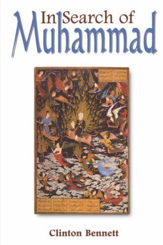 Book cover of 'In Search of Muhammad' with artistic depiction and text.