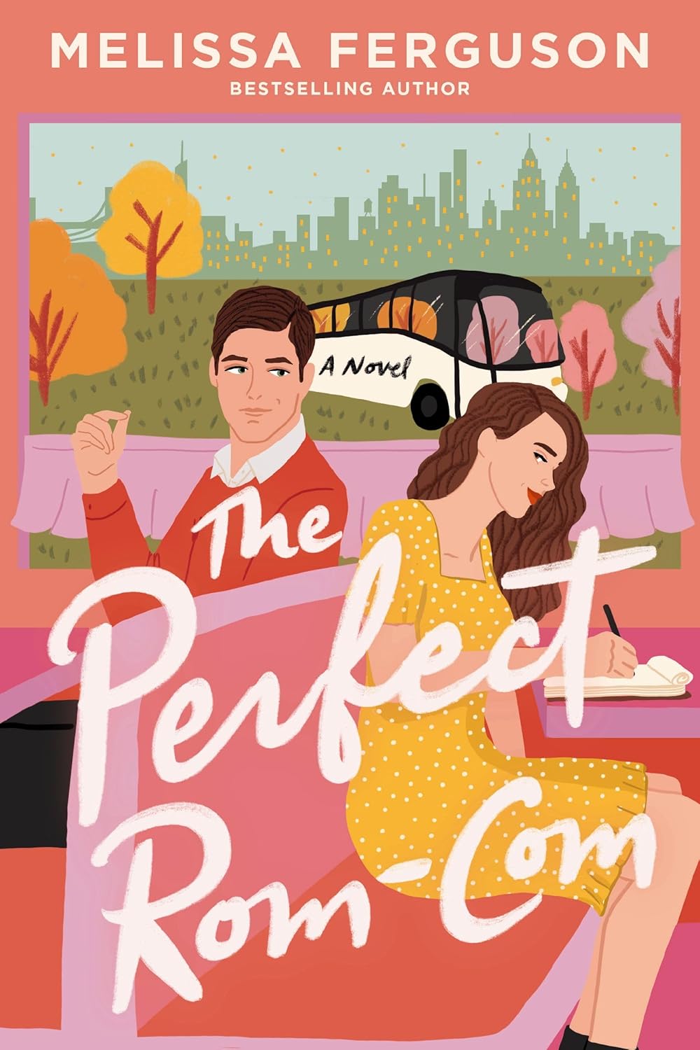 Book cover of 'The Perfect Rom-Com' by Melissa Ferguson