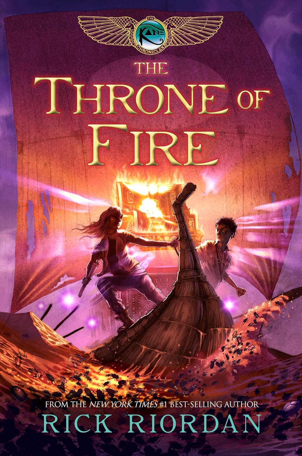 Book cover of 'The Throne of Fire' by Rick Riordan