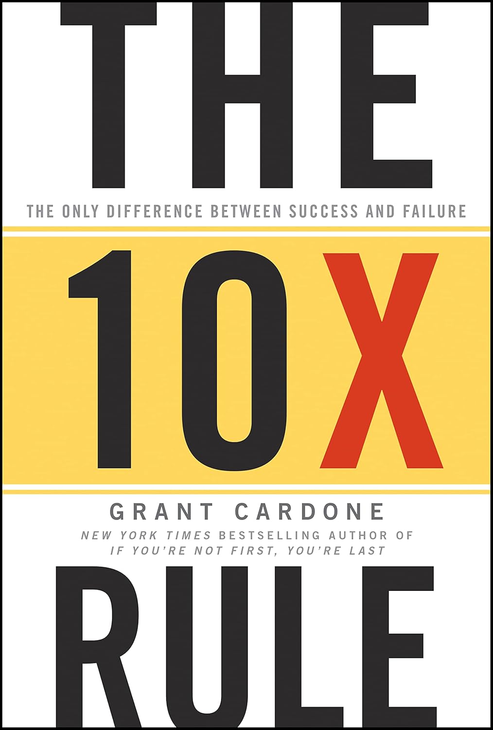 The 10X Rule book by Grant Cardone for success