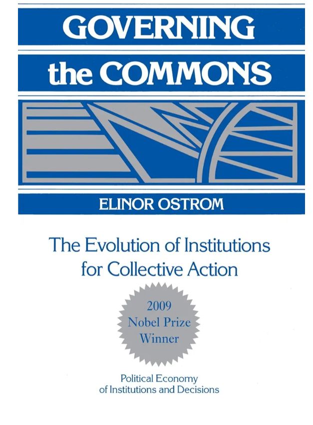 Governing the commons
Book by Elinor Ostrom