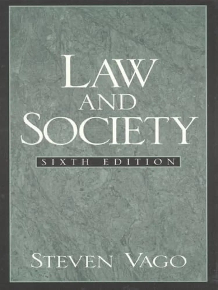 Law and Society Book by Steven Vago