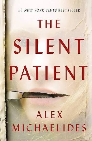 Book cover of 'The Silent Patient' by Alex Michaelides with a torn paper effect.
