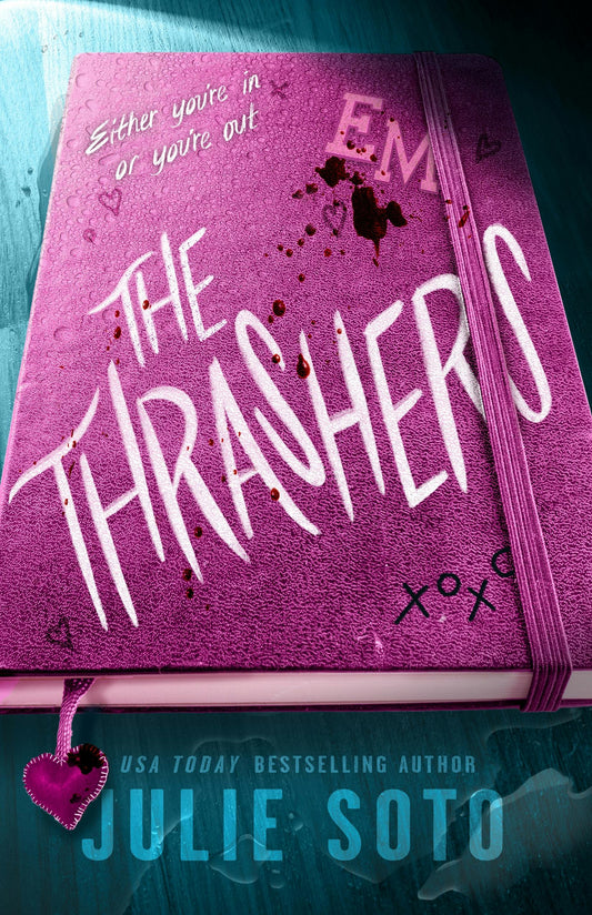 Pink book cover of 'The Thrashers' by Julie Soto