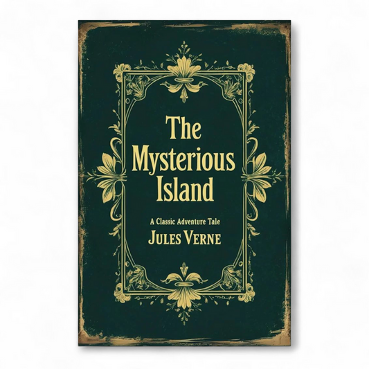 The Mysterious Island book cover by Jules Verne novel