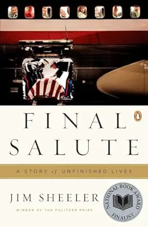 Book cover of 'Final Salute' by Jim Sheeler with a flag and airplane image.