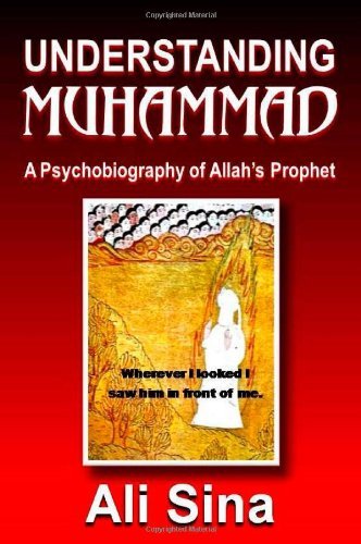 Book cover of 'Understanding Muhammad' with a red background and an illustration of a figure in white.