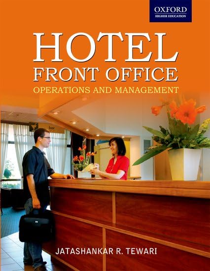 Book cover of 'Hotel Front Office Operations and Management' with a reception scene