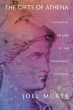 Book cover of 'The Gifts of Athena' with a stylized profile of a woman's head and text on a pink and purple gradient background.