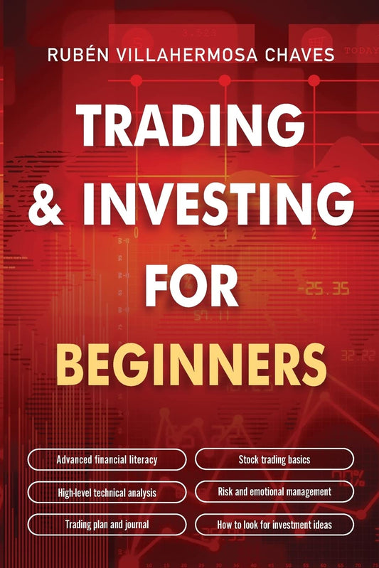 Book cover of 'Trading & Investing for Beginners' by Rubén Villahermosa Chaves