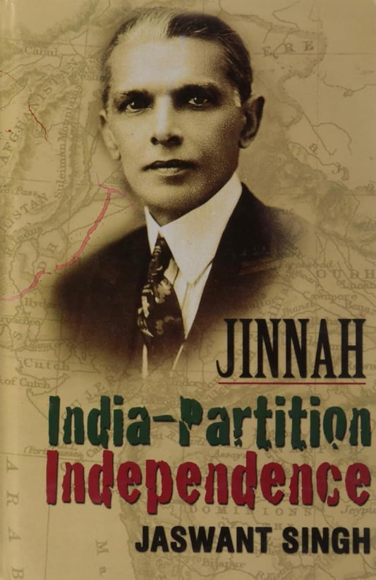 Book cover featuring a portrait of a historical figure with text about India Partition and Independence.