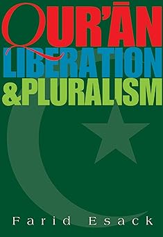 Book cover of 'Qurán Liberation & Pluralism' by Farid Esack with a green crescent and star symbol.