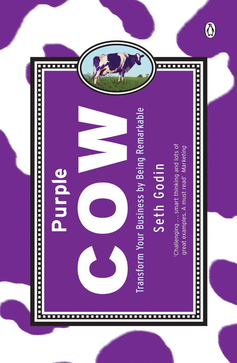 Purple Cow book by Seth Godin – marketing and innovation guide