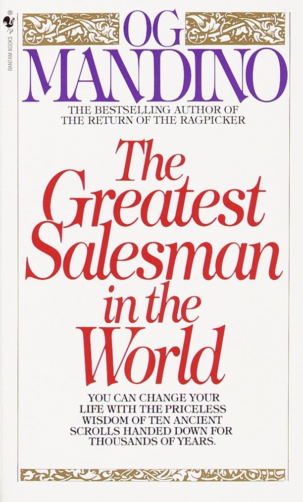 Book cover of 'The Greatest Salesman in the World' by Og Mandino with decorative elements.