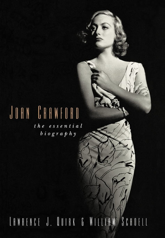 Black and white image of a woman in a patterned dress with text about a biography.