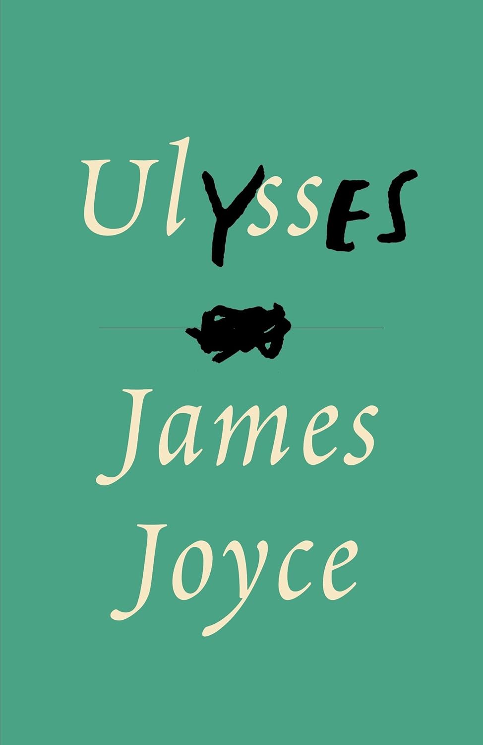 Book cover of 'Ulysses' by James Joyce with a green background