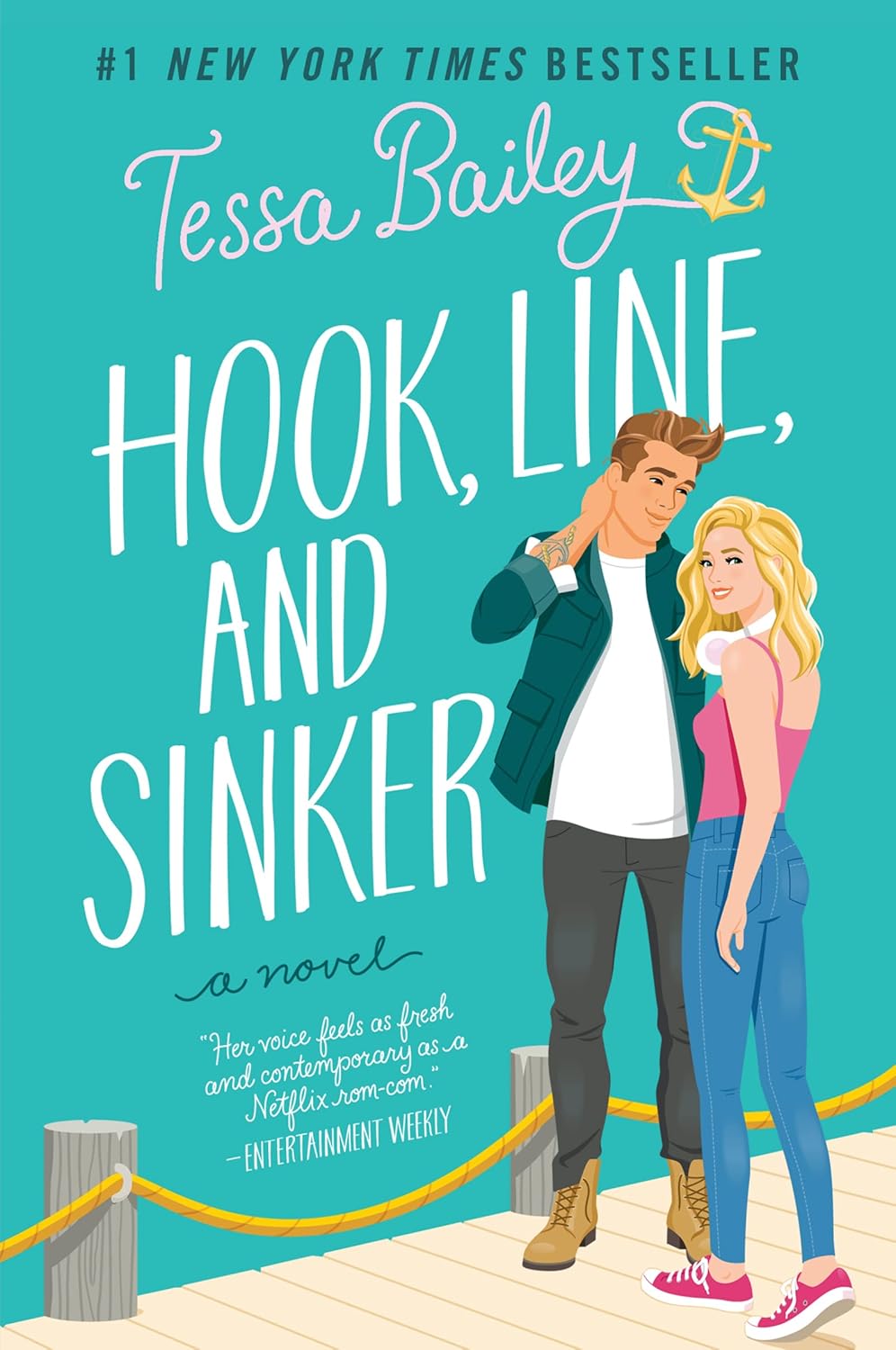 Book cover of 'Hook, Line, and Sinker' by Tessa Bailey