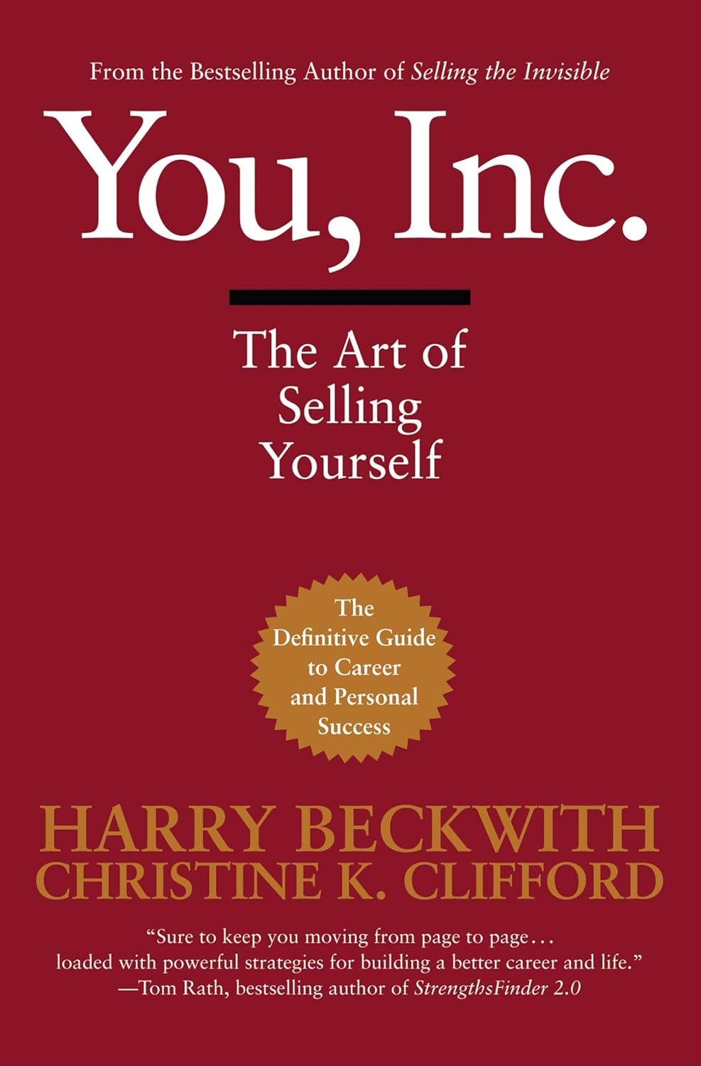 Book cover of 'You, Inc.' by Harry Beckwith and Christine K. Clifford on a red background.
