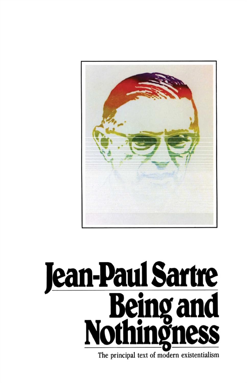Book cover of 'Being and Nothingness' by Jean-Paul Sartre.