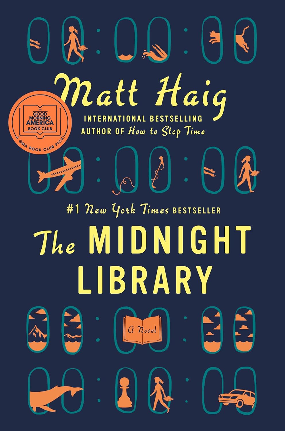 Book cover of 'The Midnight Library' by Matt Haig