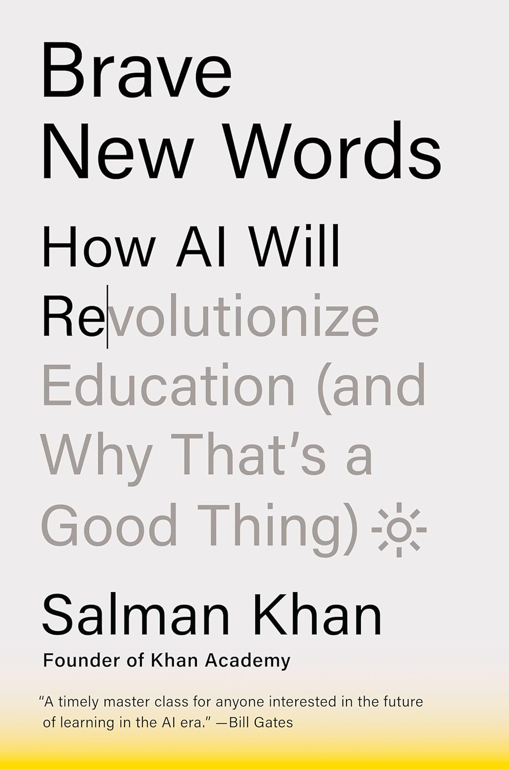 Book cover of 'Brave New Words' by Salman Khan with a minimal design.