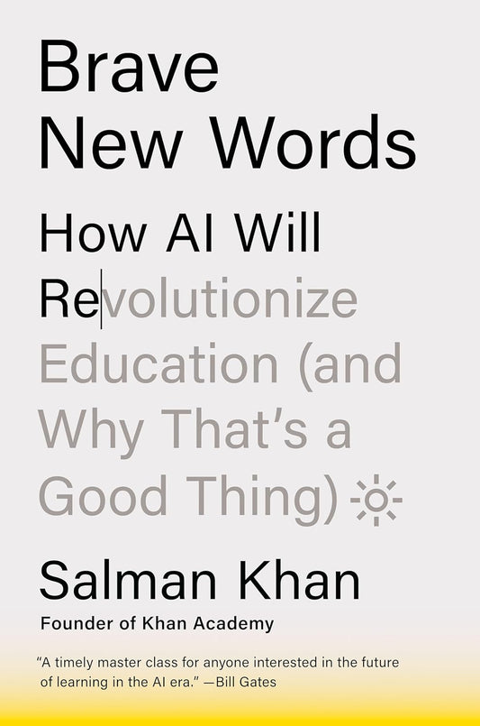 Book cover of 'Brave New Words' by Salman Khan with a minimal design.