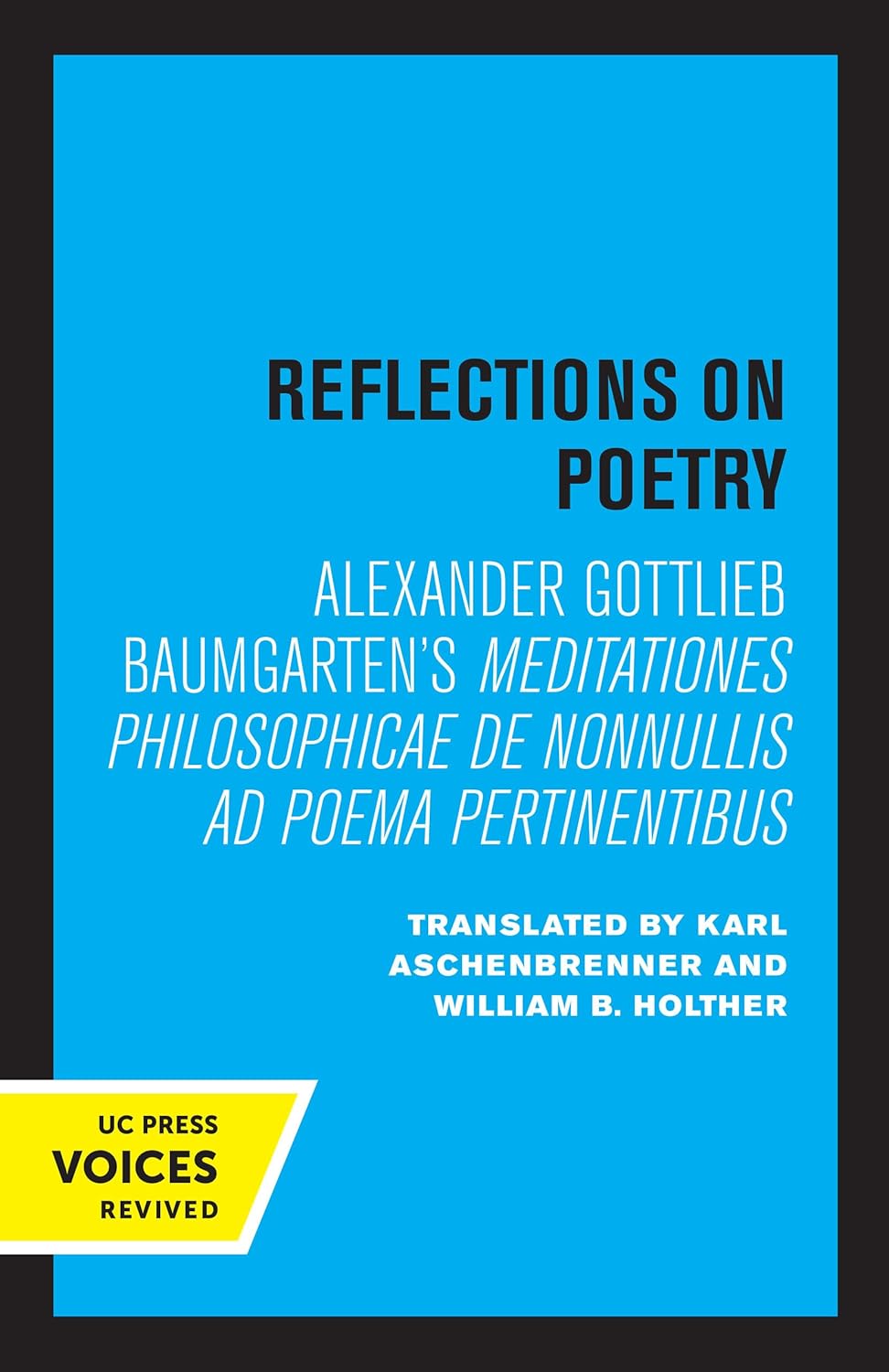 Book cover of 'Reflections on Poetry'