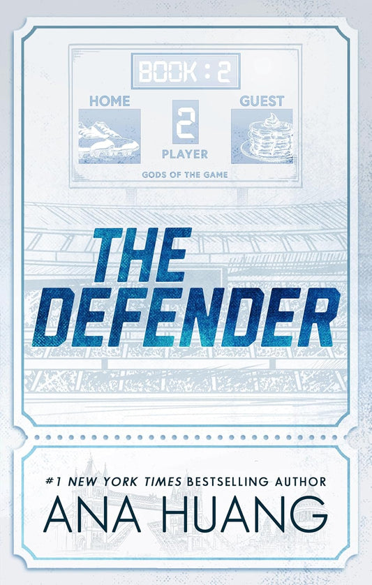 Book cover of 'The Defender' by Ana Huang with a futuristic design.