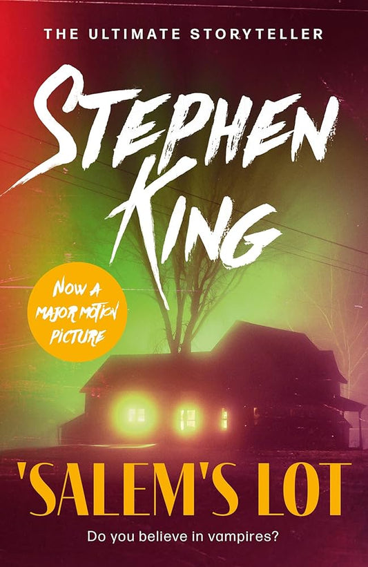 Book cover of 'Salem's Lot by Stephen King with a dark house and tree silhouette.