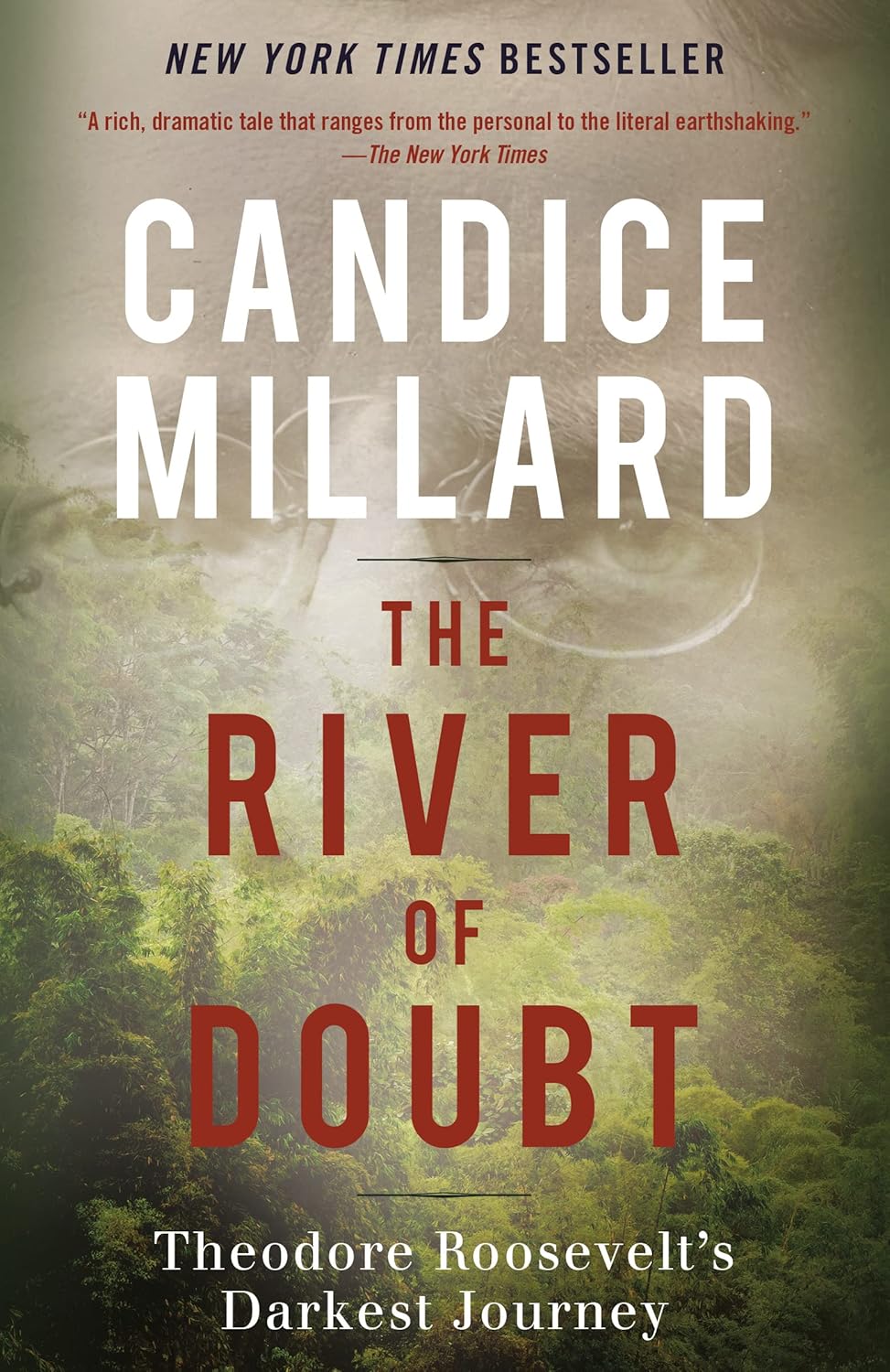 Book cover of 'The River of Doubt' by Candice Millard with a forest background.
