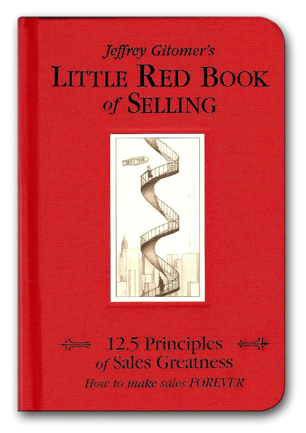 Red book titled 'Little Red Book of Selling' by Jeffrey Gitomer