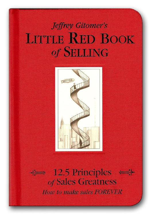 Red book titled 'Little Red Book of Selling' by Jeffrey Gitomer