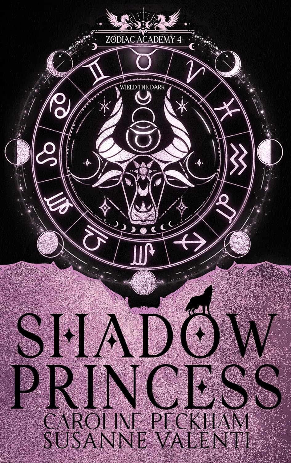 Book cover of 'Shadow Princess' with zodiac symbols and dark background