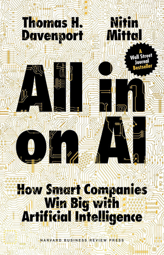 Book cover of 'All in on AI' by Thomas H. Davenport and Nitin Mittal 