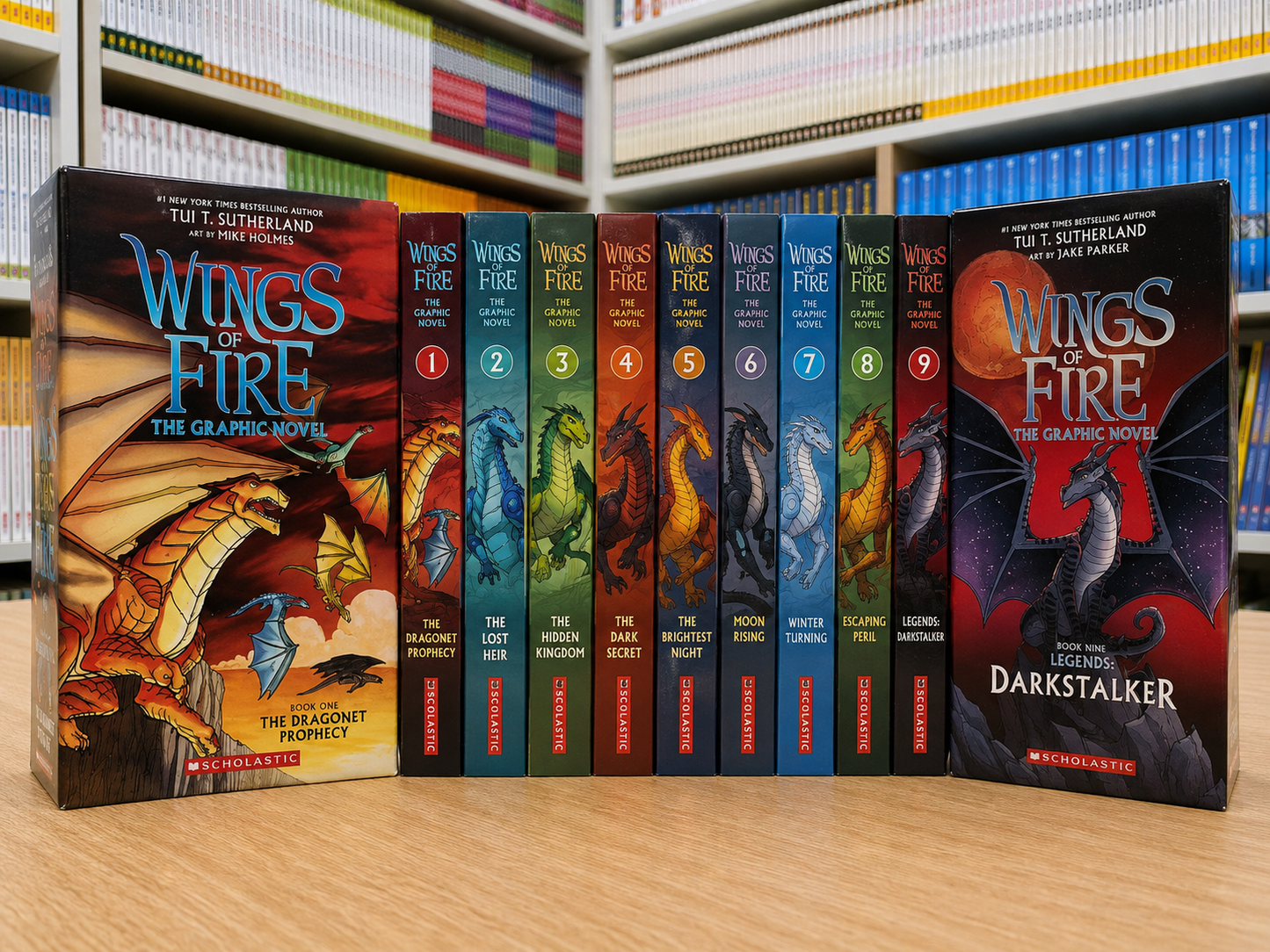 Wings of Fire Graphic Novels (10 Books) Series Set Graphix (Books 1-9 + Darkstalker) by Tui T. Sutherland