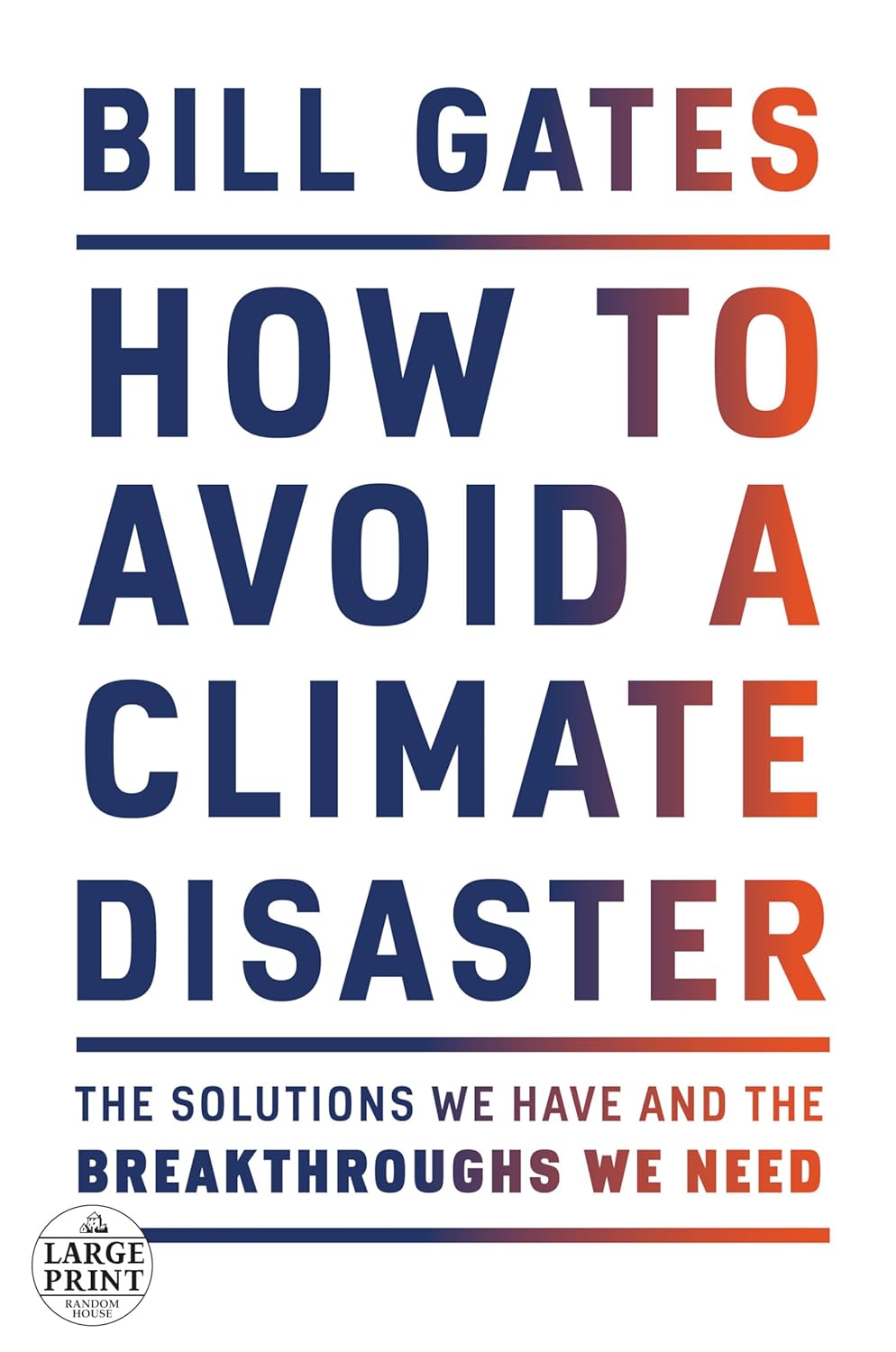 How to Avoid a Climate Disaster book by Bill Gates