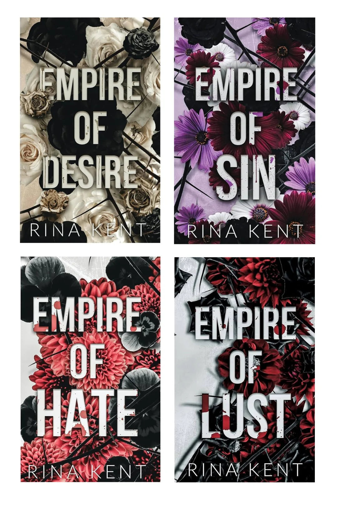 Four book covers of 'Empire' series by Rina Kent