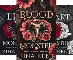 Three book covers of 'My Monster' series by Rina Kenzi with dark and gothic design.