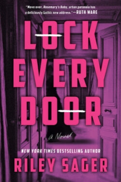 Book cover of 'Lock Every Door' by Riley Sager with a purple door and text.
