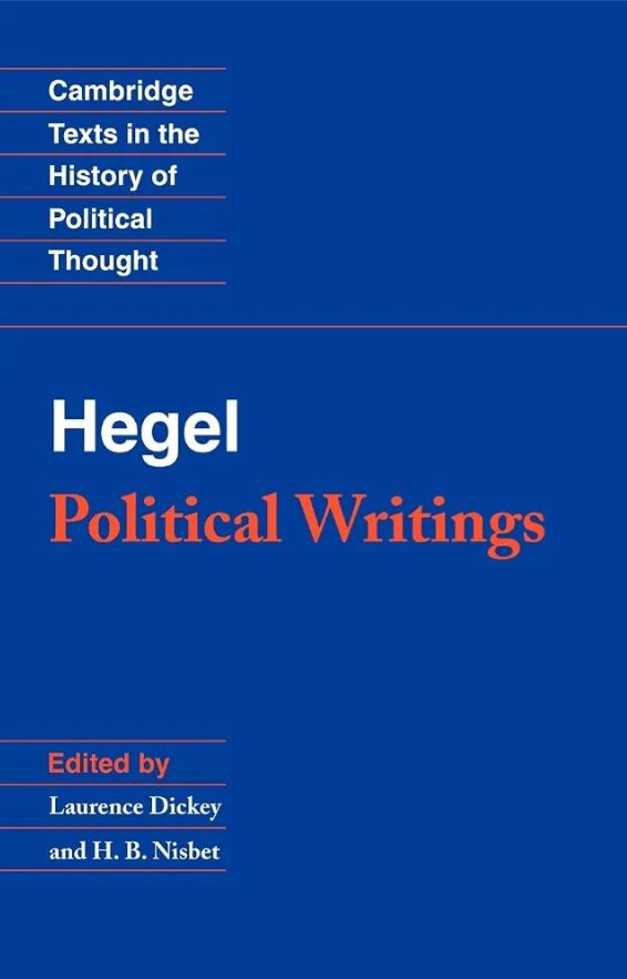 G.W.F. Hegel--political writings
Book by Georg Wilhelm Friedrich Hegel
