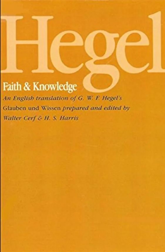 Faith & knowledge
Book by Georg Wilhelm Friedrich Hegel